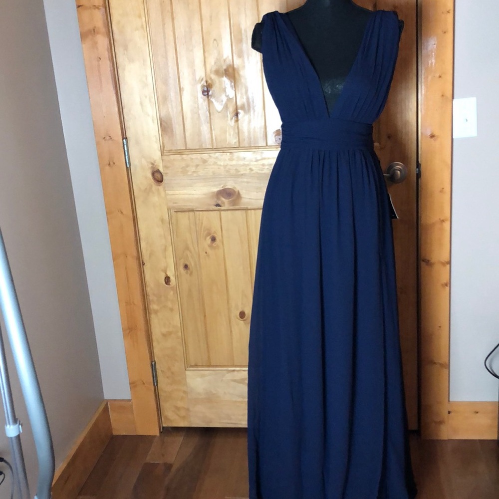 Lulus Heavenly Hues Navy Blue Maxi Dress